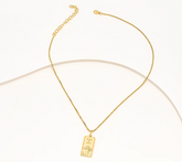 David Markstein Bronze 18K Plated Ingot Venice Pendant with 17 + 3" Chain